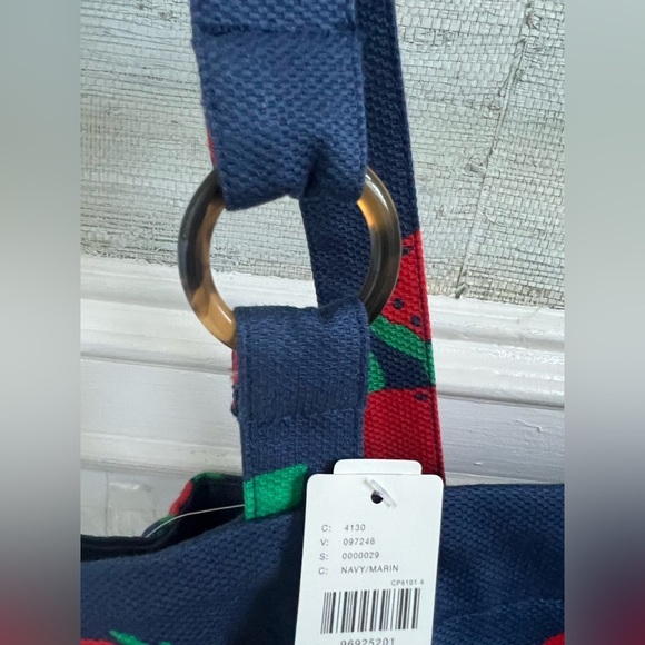 NWT new medium Anthropologie Maeve square neck shift dress strawberry navy blue - Picture 8 of 17